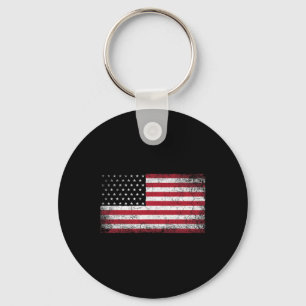 Of July Christmas Gift American Flag Vintage Count Key Ring