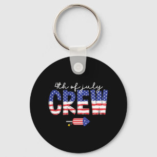 Of July Crew Matching Family Funny Fourth Of July Key Ring