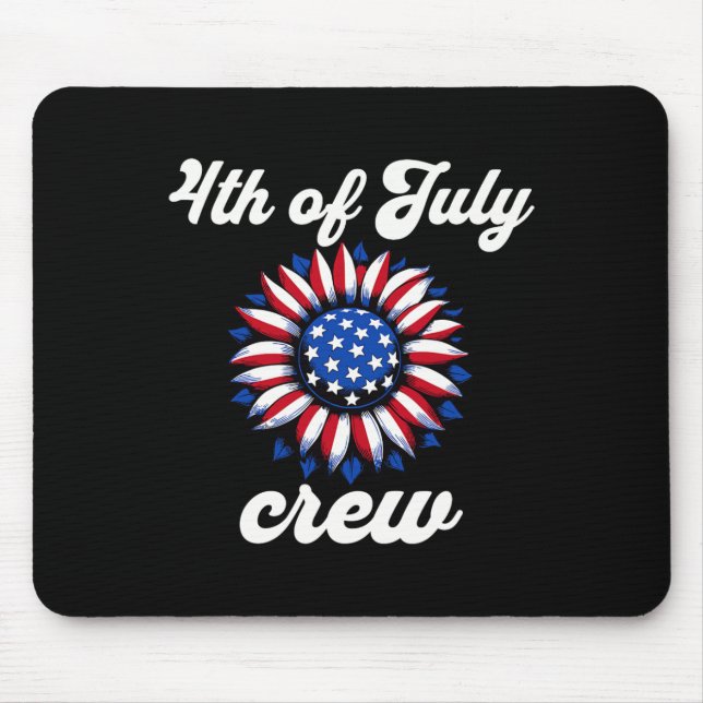 Of July Crew Usa Flag  Mouse Mat (Front)