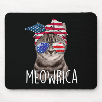 Of July Day Of Independence Meowrica meowrica Cat  Mouse Mat