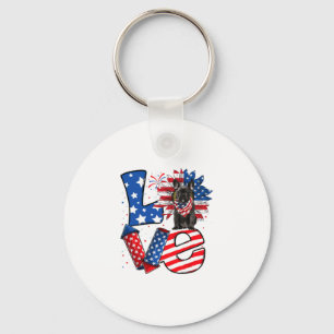 Of July Decor Patriotic Love French Bulldog Dog Us Key Ring