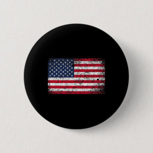 Of July Distressed American Usa Flag Pocket 6 Cm Round Badge