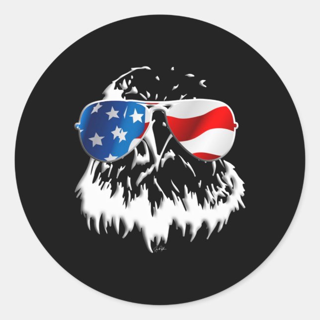 Of July Eagle Day Independence  Classic Round Sticker (Front)