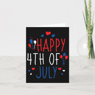 Of July Happy 4th Of July American Flag  Card