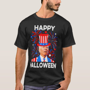 Of July Happy Halloween Funny Biden Confused  T-Shirt