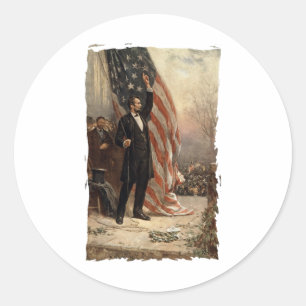 Of July Independence Day American Flag Abraham Lin Classic Round Sticker