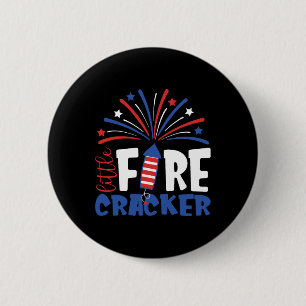 Of July Little Firecracker Toddler Outfit Patrioti 6 Cm Round Badge