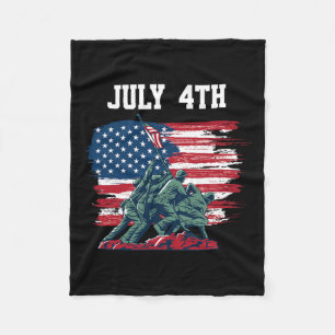 Of July Men Usa American Flag Boys Independence Da Fleece Blanket