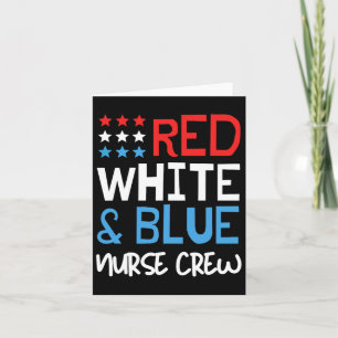 Of July Nurse Crew Scrub Tops Patriotic Nurses Mat Card