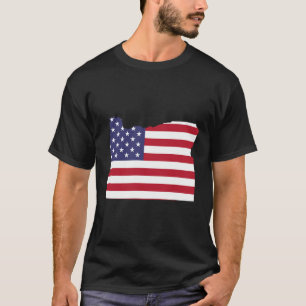 Of July Oregon State American Flag Party T-Shirt