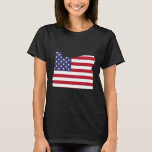 Of July Oregon State American Flag Party T-Shirt