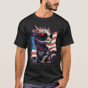 Of July Patriotic Dragon Us Flag T-Shirt