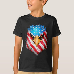 Of July Patriotic Eagle Usa American Flag Men Boys T-Shirt
