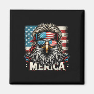 Of July Patriotic Funny Eagle July 4th Usa Merica Magnet