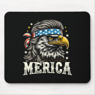 Of July Patriotic Funny Eagle July 4th Usa Merica Mouse Mat