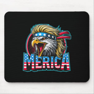 Of July Patriotic Funny Eagle July 4th Usa Merica Mouse Mat