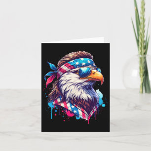 Of July Patriotic Funny Eagle July 4th Usa Murica Card