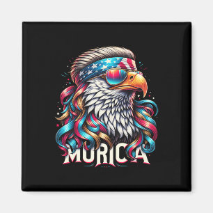 Of July Patriotic Funny Eagle July 4th Usa Murica Magnet