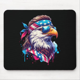 Of July Patriotic Funny Eagle July 4th Usa Murica Mouse Mat