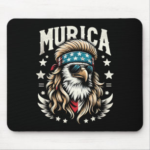 Of July Patriotic Funny Eagle July 4th Usa Murica Mouse Mat