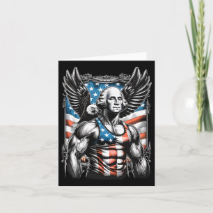 Of July Patriotic Funny George Washington July 4th Card