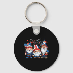 Of July Patriotic Gnomes American Flag Usa Gnome Key Ring