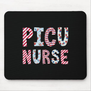 Of July Picu Nurse Independence Day American Flag  Mouse Mat