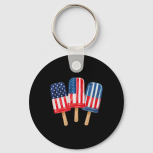 Of July Popsicle Womens Patriotic Fourth Of July Key Ring