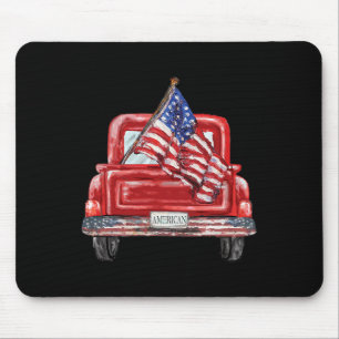 Of July Red Truck American Flag Independence Day U Mouse Mat