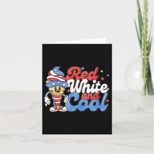 Of July Red White And Cool American Popsicle Kids Card