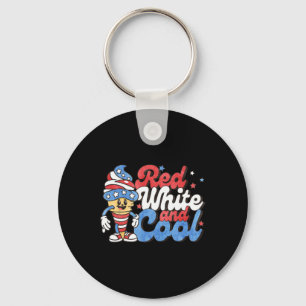 Of July Red White And Cool American Popsicle Kids  Key Ring