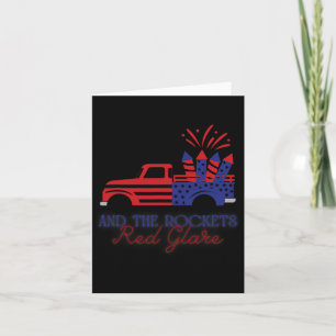 Of July Rockets Red Glare Independence Day Parade Card