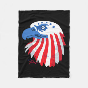 Of July S - Patriotic Shirts - American Flag Eagle Fleece Blanket