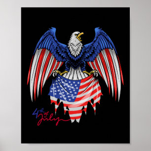 Of July S - Patriotic Shirts - American Flag Eagle Poster
