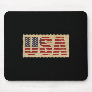 Of July Shirt Usa Flag United States Independence  Mouse Mat