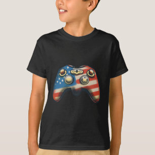 Of July Shirt Video Game Gamer Kids Boys Men Usa F