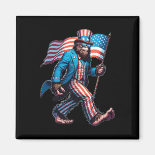 Of July Shirts Patriotic American Flag Bigfoot Sas Magnet