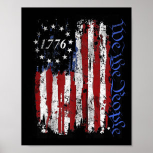 Of July Shirts We The People 1776 Usa Flag Jet Fig Poster
