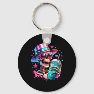 Of July Skeleton Retro Trendy Mum Skull Mama Life Key Ring