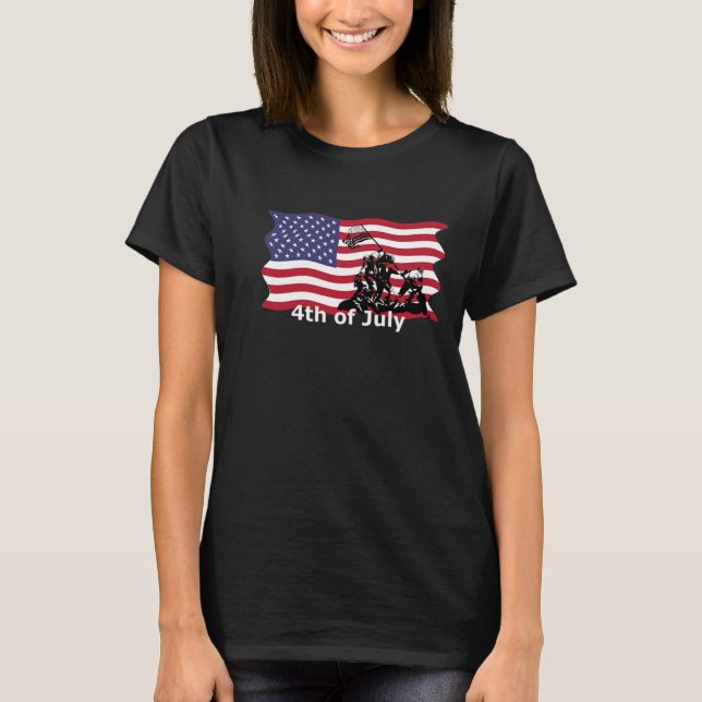 Of July T Shirts Iwo Jima  (Front)