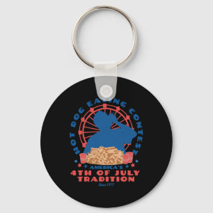 Of July Tradition Hot Dog Eating Contest Funny Hot Key Ring