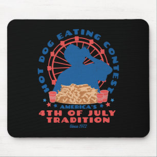 Of July Tradition Hot Dog Eating Contest Funny Hot Mouse Mat