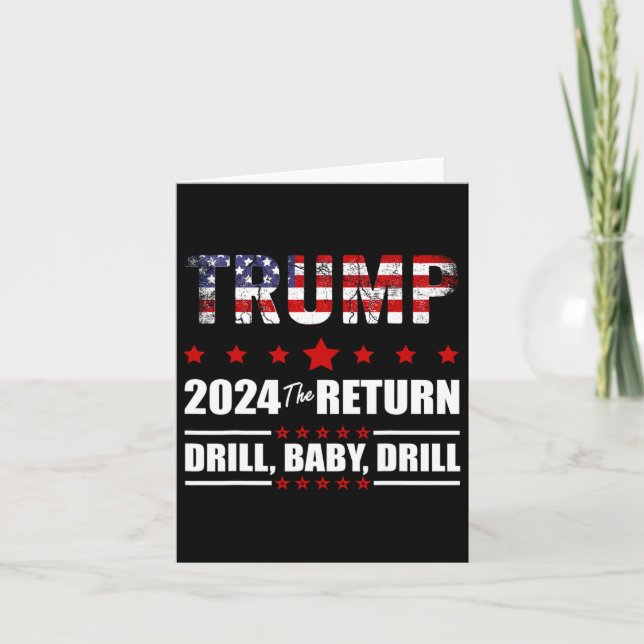 Of July Trump 2024 Drill Ba  Card (Front)