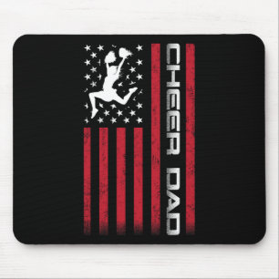 Of July Us Flag Cheer Dad Shirt For Father's Cheer Mouse Mat