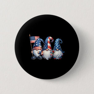 Of July Usa Flag Gnomes Patriot Independence Day A 6 Cm Round Badge