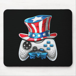 Of July Video Game American Flag Uncle Sam Gamer B Mouse Mat