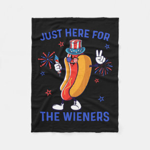 Of July Wieners Usa American Flag Patriotic Men Bo Fleece Blanket