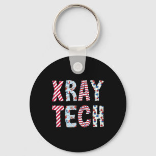 Of July X-ray Tech Independence Day American Flag Key Ring
