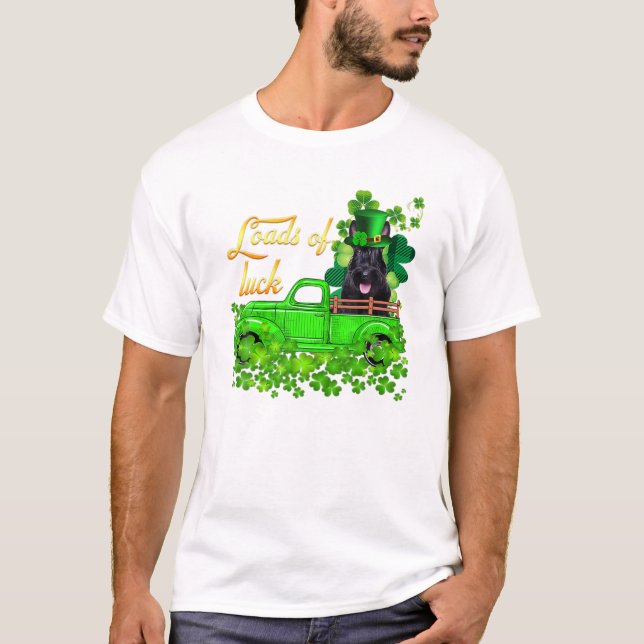 Of Luck Truck Scottish Terrier T-Shirt (Front)