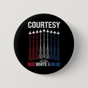 Of Red White Blue Usa Flag Fighter Jets 4th Of Jul 6 Cm Round Badge